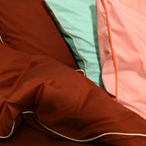 Bomuldspercale sengesæt - Brandy brown