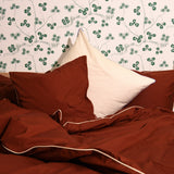 Bomuldspercale sengesæt - Brandy brown