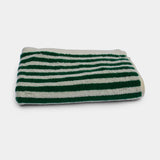 Stribet Håndklæder- Pine green