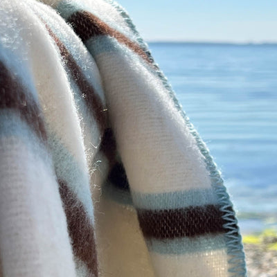ULDTÆPPER Light blue & cream stripe