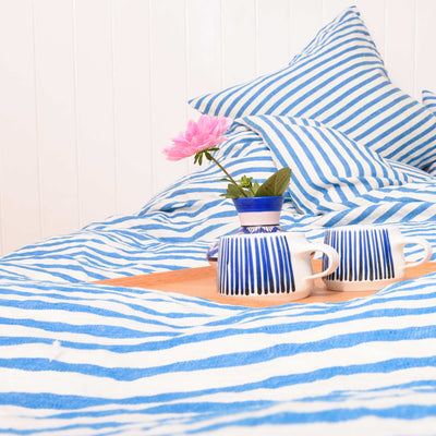 HØR Sengetøj Blue stripe