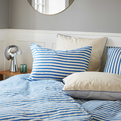 HØR Sengetøj Blue stripe
