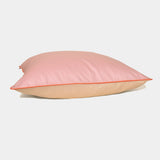 Bomuldssatin sengesæt - Light pink & cream