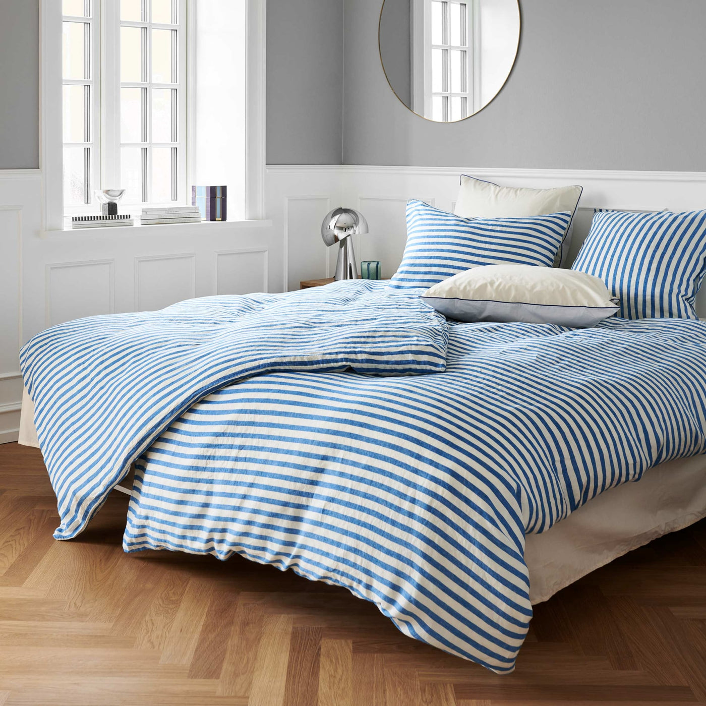 HØR Sengetøj Blue stripe