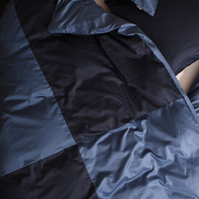 BOMULDSSATIN sengetøj Cut & Sew Dusty blue