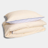 Bomuldspercale sengesæt- cream and White