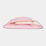 Bomuldssatin Baby sengetøj - Light pink & cream