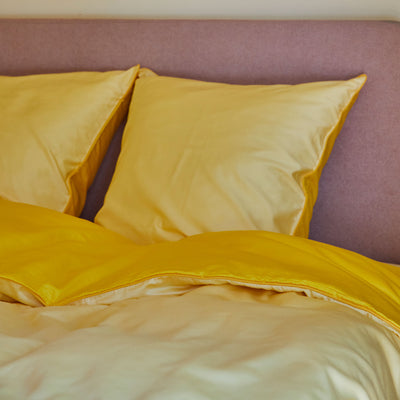 BOMULDSATIN Sengetøj Yellow