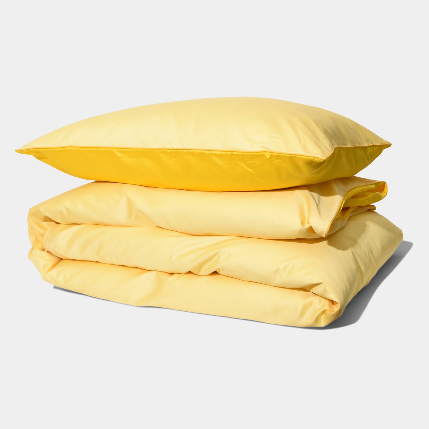 BOMULDSATIN Sengetøj Yellow